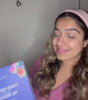 Woman showing tutorial of how to use the products in AAVRANI Ayurvedic Beauty Ritual Discovery Set